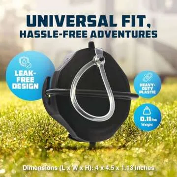 Camco 39452 Heavy Duty Plastic Twist On RV Sewer Hose Replacement Storage Cap with Bayonets for Outdoor Recreational Vehicles, Black