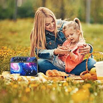 WeiWyTex Galaxy Insulated Lunch Bag - Stylish & Safe for Kids
