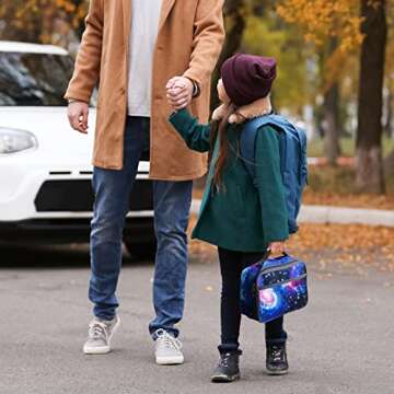 WeiWyTex Galaxy Insulated Lunch Bag - Stylish & Safe for Kids