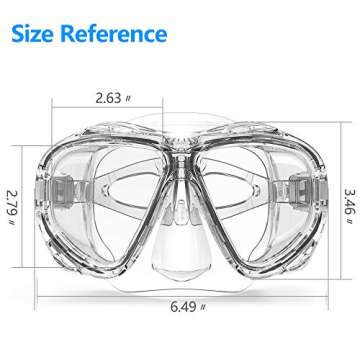 COPOZZ Scuba Mask, No Fogging Snorkeling Scuba Dive Glasses, Great Seal Free Diving Tempered Glass M...