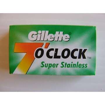 7 O'clock Super Stainless Double Edge Safety Razor Blades - 100 Blades - Premium Quality