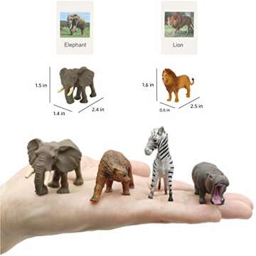 24 Small Animal Figurines Learning & Education Toys, Plastic Realistic Zoo Jungle Safari Sea Ocean A...