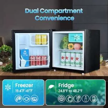 Anypro 1.84 Cu.Ft Fridge with Freezer for Dorms and Offices