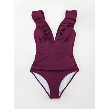 CUPSHE One Piece Swimsuit Stylish Ruffle Design