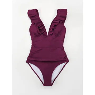 CUPSHE One Piece Swimsuit Stylish Ruffle Design