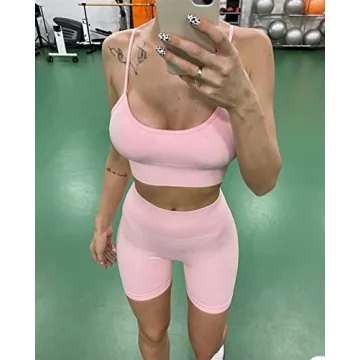 IWEMEK Women's 3 Piece High Waist Yoga Outfit for Fitness