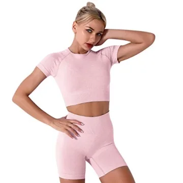 IWEMEK Women's 3 Piece High Waist Yoga Outfit for Fitness