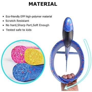 BooTaa 6 Pack Airplane Toys, 17.5" Large Throwing Foam Plane, 2 Flight Mode Foam Gliders, Birthday G...