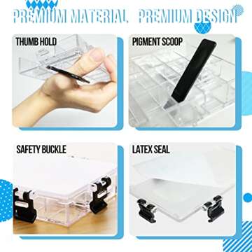 KELIFANG Airtight 24 Wells Paint Palette for Travel Art