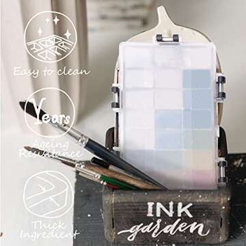 KELIFANG Airtight 24 Wells Paint Palette for Travel Art