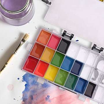 KELIFANG Airtight 24 Wells Paint Palette for Travel Art