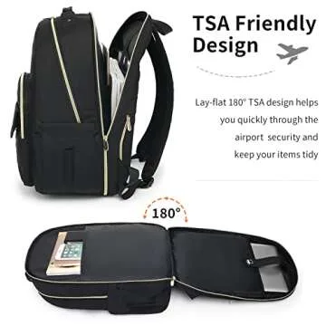 Breold Stylish Laptop Backpack for Women - Lightweight & Compact