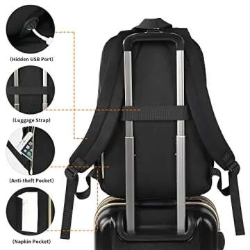 Breold Stylish Laptop Backpack for Women - Lightweight & Compact