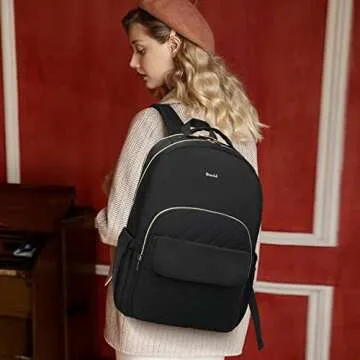 Breold Stylish Laptop Backpack for Women - Lightweight & Compact