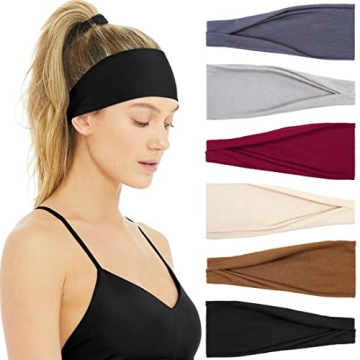 Huachi Non Slip Headbands for Fashion Workout Yoga Sports Exercise Sweatbands Summer Accessories Ela...