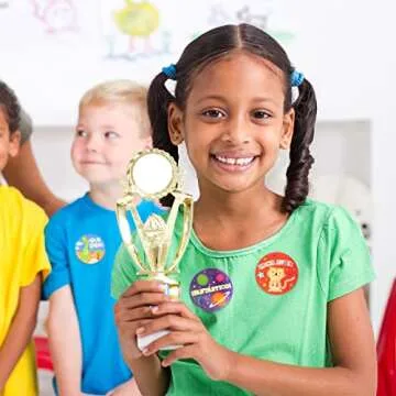 BLUE PANDA 1000 Pack Spanish Motivational Stickers for Classroom - Bulk Reward Stickers for Kids, Teacher School Supplies (8 Assorted Designs, 1.5 in)