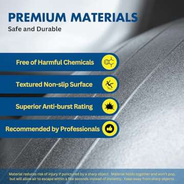 ProBody Pilates Exercise Ball - Multiple Sizes Gym Grade Balance Ball for Fitness, Workout, Pregnancy & Physical Therapy, Stability Yoga Ball Chair (Aqua, 45cm)