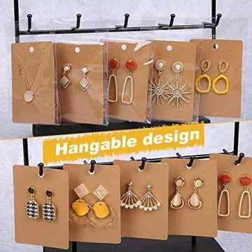 OVSOR Earring Display Cards and Bags for Jewelry