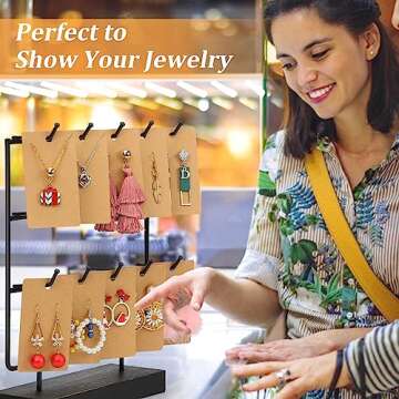 OVSOR Earring Display Cards and Bags for Jewelry