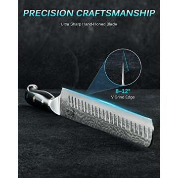 KYOKU Gin Series 12" Brisket Slicing Knife, Meat Carving Knife with Silver PVD Coating Mosaic Pin Handle for Professional Chef & Home Cook, Japanese VG10 Steel Slicer Knife for Meat Fruit Vegetables