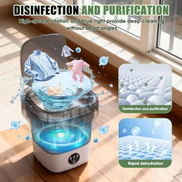 Portable 12L Mini Washing Machine for Travel and Camping