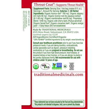 Traditional Medicinals Tea, Organic Seasonal Sampler, Echinacea, Elderflower, Eucalyptus, Slippery Elm, 16 Tea Bags