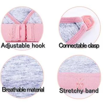 MF-ONE Hands-Free Nursing Bra Accessory Pumping Bra Attachment Strapless Breastfeeding-Pumps Black Grey