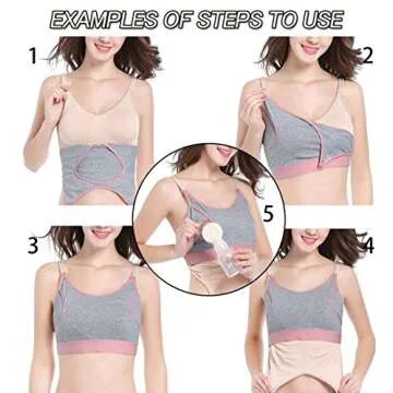 MF-ONE Hands-Free Nursing Bra Accessory Pumping Bra Attachment Strapless Breastfeeding-Pumps Black Grey