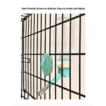 Choco Nose Patented No-Drip Water Bottle/Feeder for Puppies/Toy-Small Breed Dogs/Rabbits/Cats/Chinchillas and Other Small Pets and Animals - for Cages or Crates 10.2 oz. Nozzle 13mm, Aqua (C528)