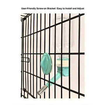 Choco Nose Patented No-Drip Water Bottle/Feeder for Puppies/Toy-Small Breed Dogs/Rabbits/Cats/Chinchillas and Other Small Pets and Animals - for Cages or Crates 10.2 oz. Nozzle 13mm, Aqua (C528)