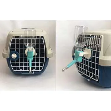 Choco Nose Patented No-Drip Water Bottle/Feeder for Puppies/Toy-Small Breed Dogs/Rabbits/Cats/Chinchillas and Other Small Pets and Animals - for Cages or Crates 10.2 oz. Nozzle 13mm, Aqua (C528)