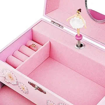 RR ROUND RICH DESIGN Musical Jewelry Box for Girls