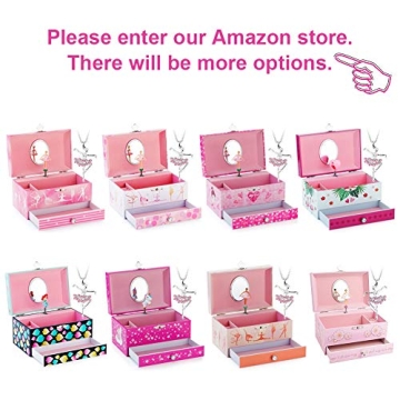RR ROUND RICH DESIGN Musical Jewelry Box for Girls