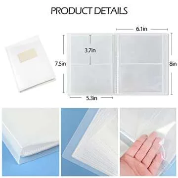 80 Slots Nail Art Sticker Storage Book Nail Art Decals Organizer Display Showing Book Collecting Album Nail Stickers Holder DIY Nail Art Design Tools