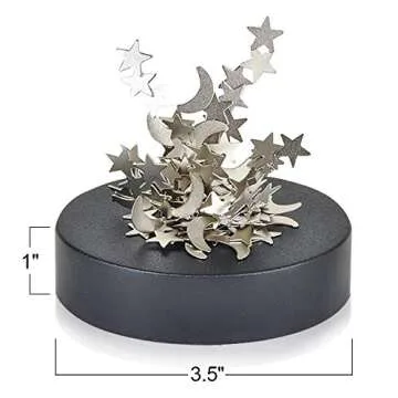 ArtCreativity Magnetic Moons & Stars Sculpture (Set of 2) Fun Office Desk Accessories, Stress-Relief Magnet Fidget Toys for Adults, Stocking Stuffers and Educational Development Toys for Kids