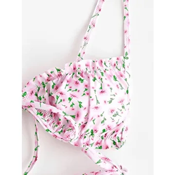 Stylish ZAFUL Ditsy Floral Frill Bikini - Beach Ready!