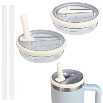 Tumbler Flip Straw Lid Replacement - 2 Pack