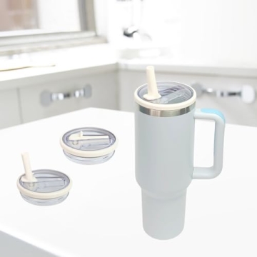 Tumbler Flip Straw Lid Replacement - 2 Pack
