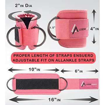 Legend Legacy Adjustable Ankle Straps for Cable Machines