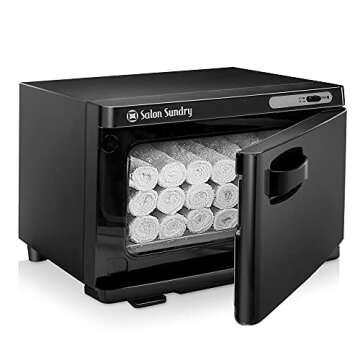 Salon Sundry Professional Hot Towel Warmer Cabinet - Facial Spa and Salon Equipment - Black