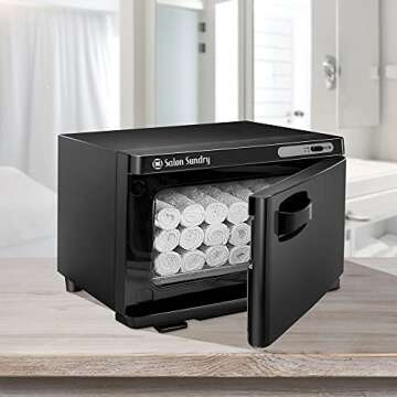 Salon Sundry Professional Hot Towel Warmer Cabinet - Facial Spa and Salon Equipment - Black