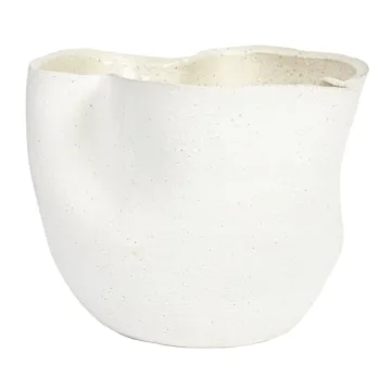 Bloomingville 7.25 Inch Ruffled Stoneware Planter