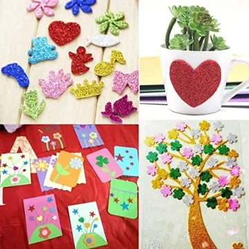 Glitter Foam Craft Sheets for Creative DIY Projects and Decor