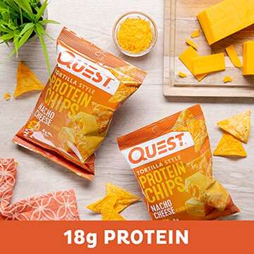 Quest Nacho Cheese Protein Chips - 18g Protein, Low Carb