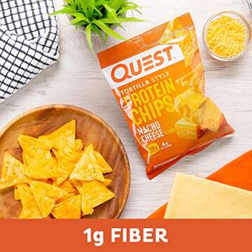 Quest Nacho Cheese Protein Chips - 18g Protein, Low Carb