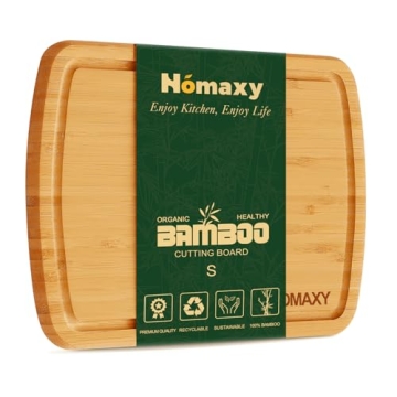 Homaxy Bamboo Cutting Board - 12x9" Eco-Friendly with Juice Groove