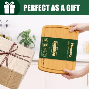 Homaxy 12x9" Bamboo Cutting Board with Juice Groove