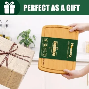 Homaxy 12x9" Bamboo Cutting Board with Juice Groove