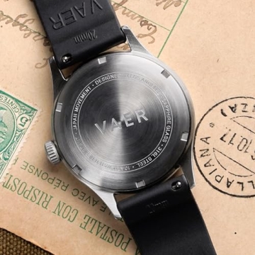 Vaer Men’s Field Watch - Quartz, A-11 Military Design, Gift Idea