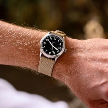 Vaer Men’s Field Watch - Quartz, A-11 Military Design, Gift Idea